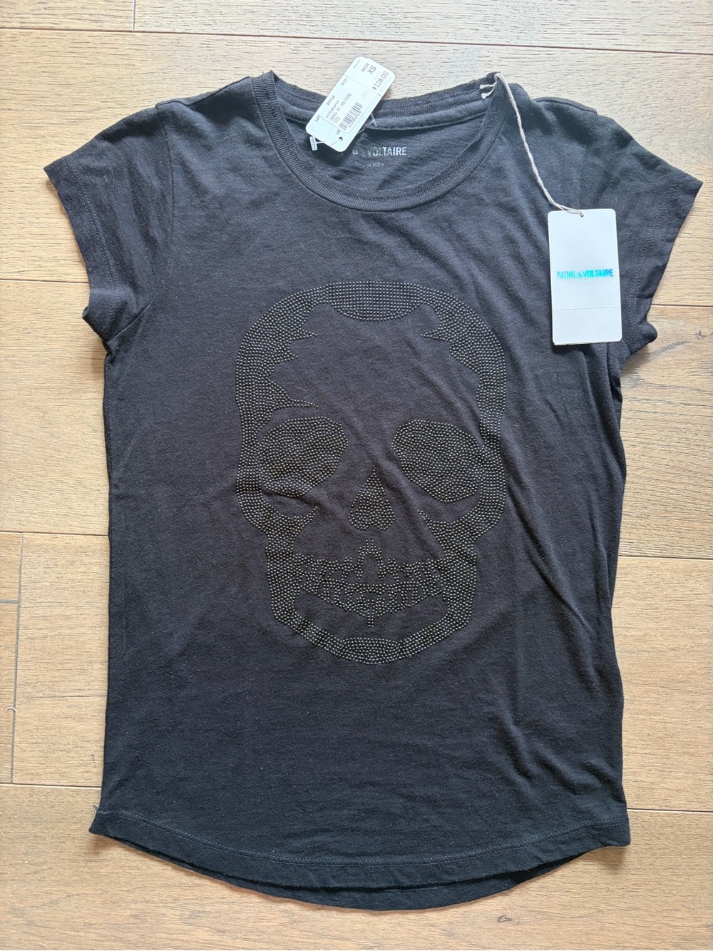 Zadig & Voltair Skinny Skull Studded Tee